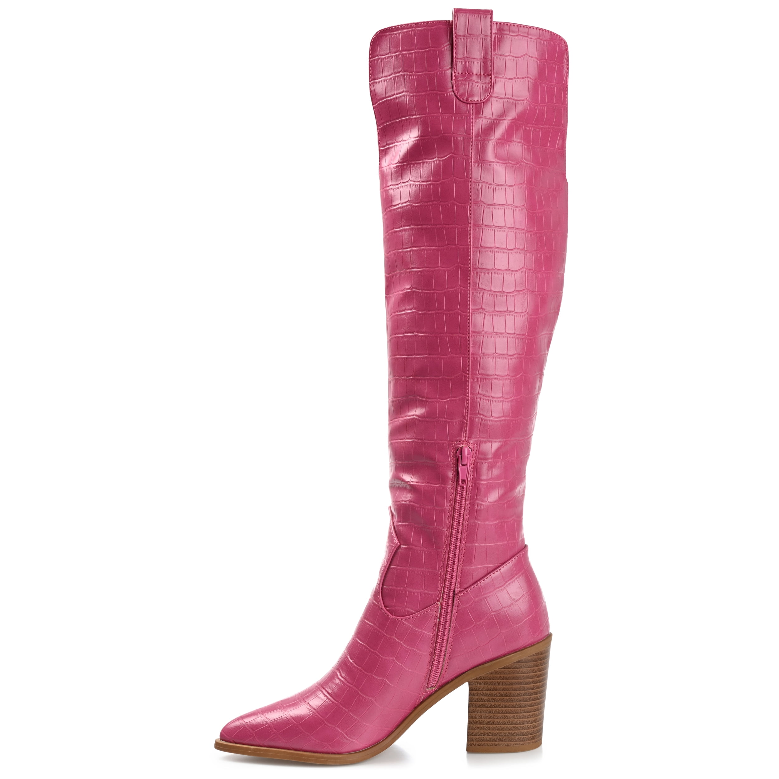 Journee Womens Therese  Stacked Heel Knee High Boots, Widths Available