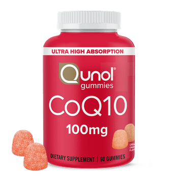 Qunol CoQ10 Gummies (60 Count) with Ultra-High Absorption, 100mg Heart  Supplement, Vegan and Gluten Free