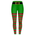 thumbnail image 6 of Christmas Leggings for Women High Waisted Santa Claus Print Ankle Length Seasonal Printed Leggings Soft Brushed Pants, 6 of 6