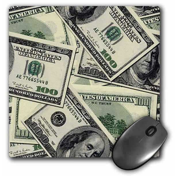 3dRose 100 Dollar Bill Pattern, Mouse Pad, 8 by 8 inches ...