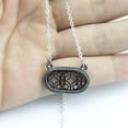 thumbnail image 7 of Gold Filigree Oval Teardrop Statement Pendant Openwork Clover Choker Necklace, 7 of 7