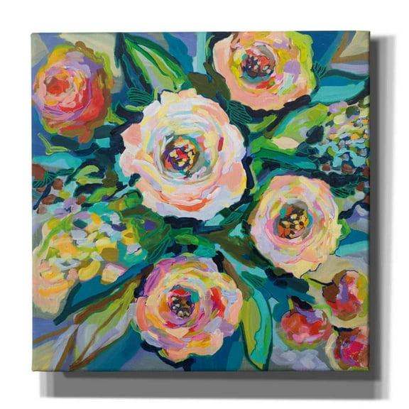 Epic Graffiti 'Garden View' by Jeanette Vertentes, Canvas Wall Art, 37"x37"