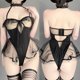 thumbnail image 2 of Sexy mujer malla volantes lencería perspectiva ahueca hacia fuera Babydoll ropa interior ropa de dormir traje de cuerpo Fridja nalpqowj41712, 2 of 9