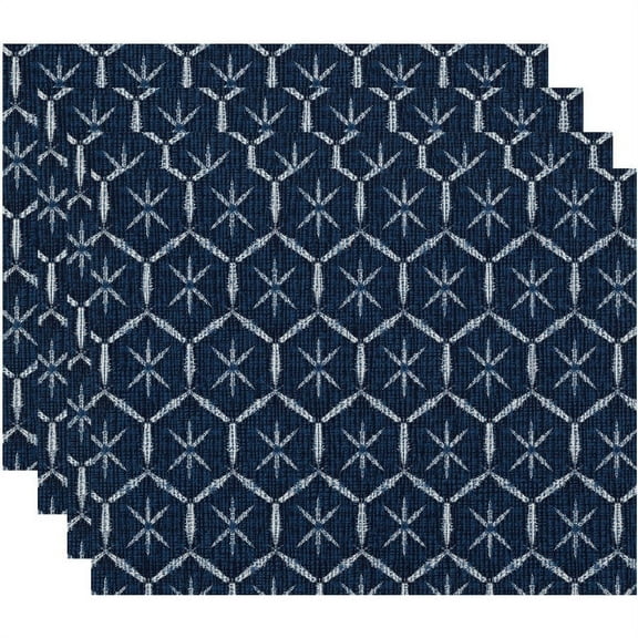 Simply Daisy Tufted Geometric Print Placemat, Set of 4