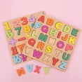 thumbnail image 4 of Bewildely Juguetes de madera para niños, alfabeto de números de aprendizaje para niños pequeños, tablero colorido educativo, suministros a Juguetes Educativos Verduras, 4 of 6