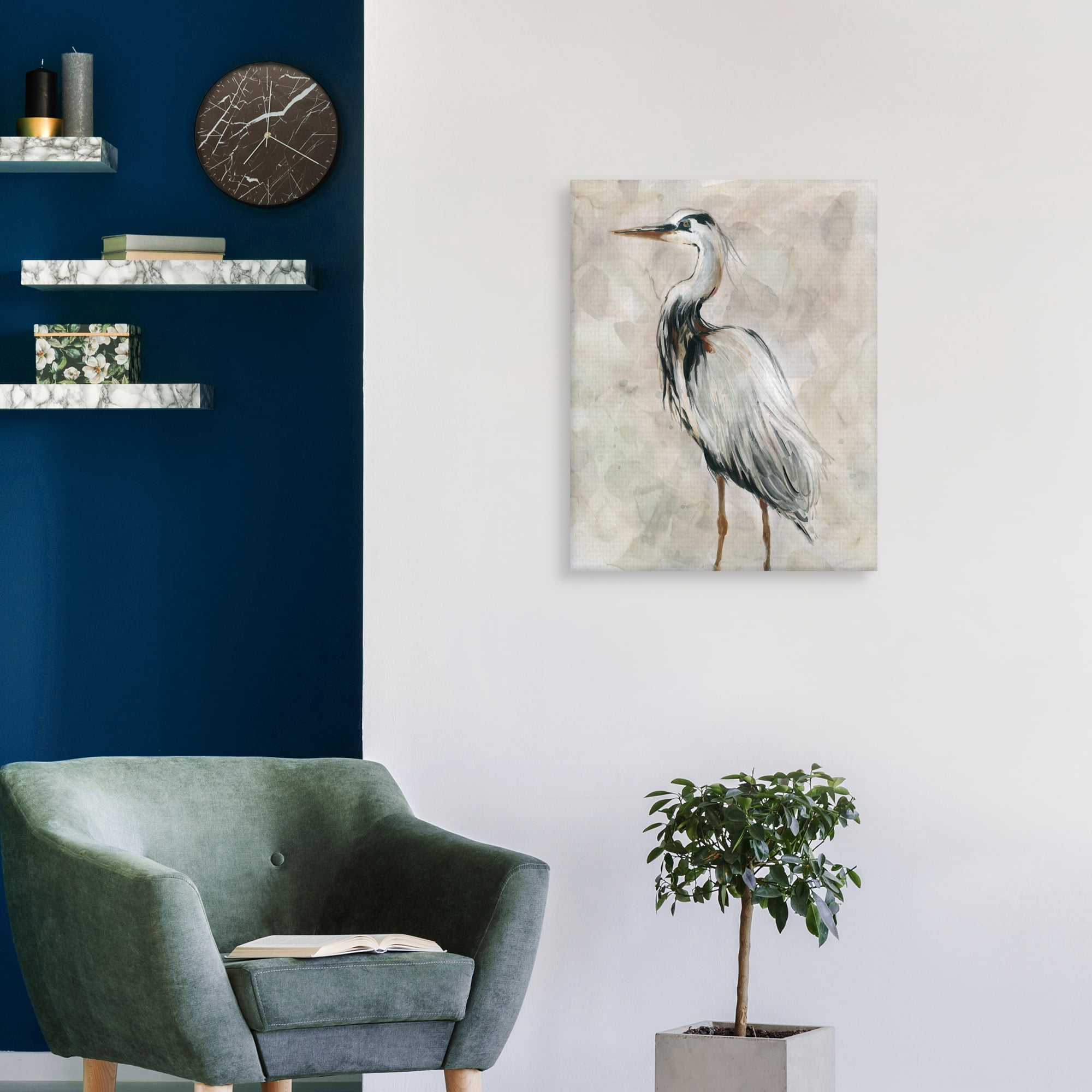 Crane at Dusk II by Carol Robinson Canvas Art Print
