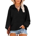 thumbnail image 1 of Asyoly Womens Plus Size Button Henley Sweaters Long Sleeve V Neck Casual Loose Knit Pullover Oversized Jumpers Tops XL-5XL, 1 of 4