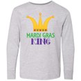 thumbnail image 3 of Inktastic Mardi Gras King Celebration Party Long Sleeve Youth T-Shirt, 3 of 5