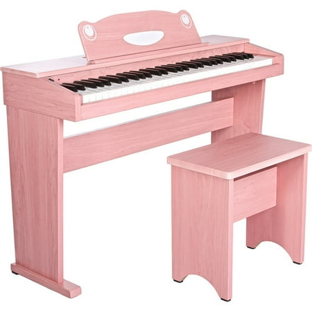 Artesia FUN-1 61-Key Childrens Digital Piano with Bench and Headphones - Pink