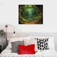 thumbnail image 4 of COMIO Nature Wall Art Spring Forest Green Tree Picture landscape Painting Cuadros Para Sala Prints Home Bathroom Decor, 4 of 4