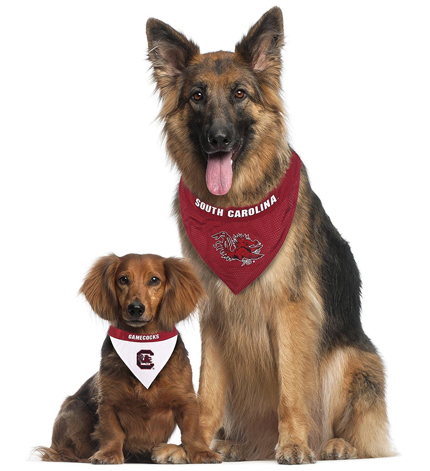 Pets First Collegiate South Carolina Reversible Bandana -Home & Away Mesh & Premium Embroidery For Dogs & Cats