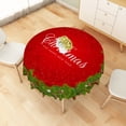 thumbnail image 3 of Duangreer Red Christmas 70''Round Tablecloth, Xmas Tree Candy Sticks Print Washable Picnic Table Cover for Party, Dining, Indoor and Outdoor, 3 of 6