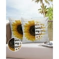 thumbnail image 6 of Outdoor Throw Pillow Cover Watercolor Sunflowers with Quotes Waterproof Cushion Covers 2 Pack Retro Wooden Plank Pillow Cases Home Decoration for Patio Garden Couch Sofa, 6 of 6