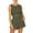 Olive Green, variant on Sexy Dance Ladies Casual Suits High Waist Shorts Sets Round Neck 2pcs Summer Outfits Solid Color Lounge Sleeveless Crop Tank Top Beige XL