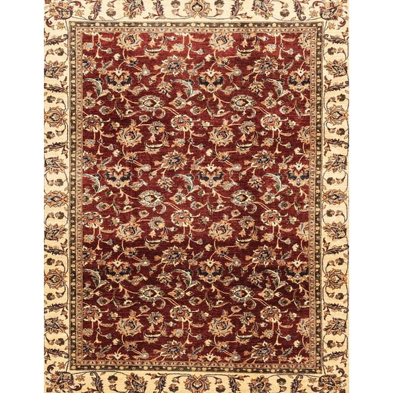 Ahgly Company Indoor Rectangle Abstract Red Abstract Area Rugs, 2' x 3'