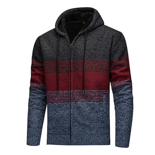 Ceisia Men's Outdoor Sports Pants Hooded Long Sleeve Winter Loose Fit with Zipper Gift and Drawstring with Pockets