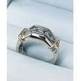 thumbnail image 5 of 2CT Round Cut Simulated Diamond Five Stone Men's Engagement Ring 14K White Gold Plated 925 Silver, 5 of 5