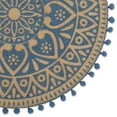 thumbnail image 2 of Design Imports CAMZ13096 Ensemble de 6 Napperons en Jute Rond Imprimé Bleu Français sur Fond Naturel, 2 of 4