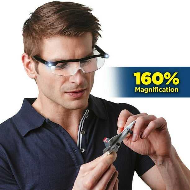 Hands Free Wearable Magnifying Glass With Light By, 160% Magnifier