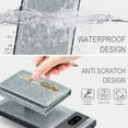 thumbnail image 6 of Allytech Google Pixel 7A Wallet Case Glitter, Google Pixel 7A Cover, Bling PU Leather Zipper Pocket Cards Holders Shockproof Protective Phone Case for Google Pixel 7A - Silver, 6 of 11