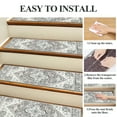 thumbnail image 6 of LOKHOM 15 Pack Polyester Anti-Slip Durable Carpet Stair Treads for Wooden Steps, 8" x 30"，Beige Gray, 6 of 7