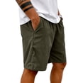 thumbnail image 3 of LWavelet Mens Corduroy Shorts Casual Elastic Waist Drawstring Summer Beach Shorts,Army Green M, 3 of 6