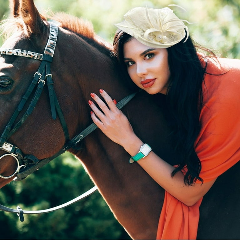 3113 Tea Party Fascinator Hat For Women Kentucky Headwear Derby Pillbox Women Tea Party Feather Fascinator Kentucky Fascinator Derby  main image 3