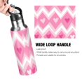 thumbnail image 4 of Yayeee 20oz Insulated Water Bottle Double Wall Stainless Steel with Flip Straw Lid, Heart Geometric, 4 of 7