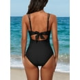 thumbnail image 5 of Ruched Side One Piece Swimsuit for Maternity V Neck Pregnancy Swimwear Modest Bath Suit, 5 of 5