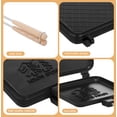 thumbnail image 3 of Prensa para sándwiches Aoresac, sartén para panini a la parrilla con asa, tostadora para sándwiches para acampar en la estufa, sartén de aluminio abatible para tostadas, gofres y desayuno, 3 of 6