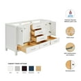 thumbnail image 2 of Ariel Cambridge 66 Inch Double Sink Base Cabinet In White, 2 of 10