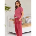 thumbnail image 4 of ORUYROP Ensemble 2 Pcs pour Femmes Ensemble de Détente Tendance Pull Tricoté Manches Courtes Mode, 4 of 6