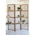 thumbnail image 3 of Kalalou Foldable THREE SHELVES WOODEN SCREEN Natural, 3 of 6