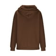 thumbnail image 5 of Womens Oversized Hoodies with Front Pocket Cotton Fleece Lined Winter Fall Casual Pullover Top Hooded Sweatshirt (XL, Brown), 5 of 6