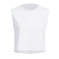 thumbnail image 5 of YUEJUIR Tank Tops for Women 2024 Women Crop Top Sleeveless Racerback Workout Gym Solid Shirt Yoga Athletic Tank Summer Tops White Tank Top Woman Womens TopsWhite, 5 of 7