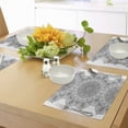 thumbnail image 4 of Ambesonne Eastern Place Mats Set of 4, Folk Pattern Moroccan, Standard Size, Grey White, 4 of 6