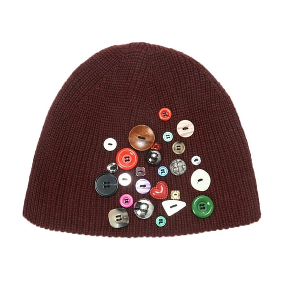 Bunenne Mens Beanies Chemo Headwear for Women Beanies for Winter Men and Women Outdoor Knitted Warm Hat Colorful Fashion Knitted Hat Autumn and Winter Hat Fleece Beanie Brimless Cap F One Size