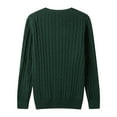 thumbnail image 4 of purcolt Men's Pullover Sweater V-Neck Cable Knit Long Sleeve Sweater Classic Soft Knitted Sweaters with Ribbing Edge, 4 of 8