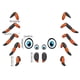 thumbnail image 1 of Pegatinas de pared para Halloween, decoración facial, pegatinas para exteriores, garaje, puerta, arco, ventana de coche, decoración con ojos, colmillos, fosas nasales, accesorios de Halloween, suminis, 1 of 3
