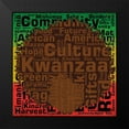thumbnail image 2 of Brown, Victoria 20x20 Black Modern Framed Museum Art Print Titled - Kwanzaa Silhouette 1, 2 of 5