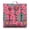 Colorful Boho Floo, variant on Cherries Floor Pillow – 22x22 Inch Square Meditation Cushion, Dutch Velvet, Pink & Red Fruit Print with Delicious Art Illustration