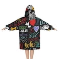 thumbnail image 2 of I Love My Dogs Art Blanket Hoodies for Kids 6-13YR Oversize Wearable Blanket Hoodies for Boys Girls Teens, 2 of 7