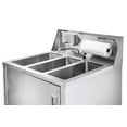 thumbnail image 3 of Lavabo Portable en Acier Inoxydable à Trois Bassins, Station de Lavage des Mains avec Eau Chaude, 3 of 8