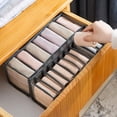 thumbnail image 4 of Organizador de ropa interior, juego de 3 organizadores de ropa interior plegables con divisor de cajón, organizador de almacenamiento gris, 4 of 7