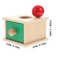 thumbnail image 3 of FELTECHELECTR Juguetes educativos de madera para niños que ejercitan la coordinación ojo-mano (estilo caja de bolas redondas), 3 of 6