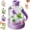 Purple, variant on Multifunctional Transparent Water Bottle Ice Maker with Ice Tray, 2-in-1 Iced Cube Bottle - Iced Tray Water Bottle with Handle, Portable Touch-free Ice Cube Cup for Travel Gym, Home, Office (Purple)