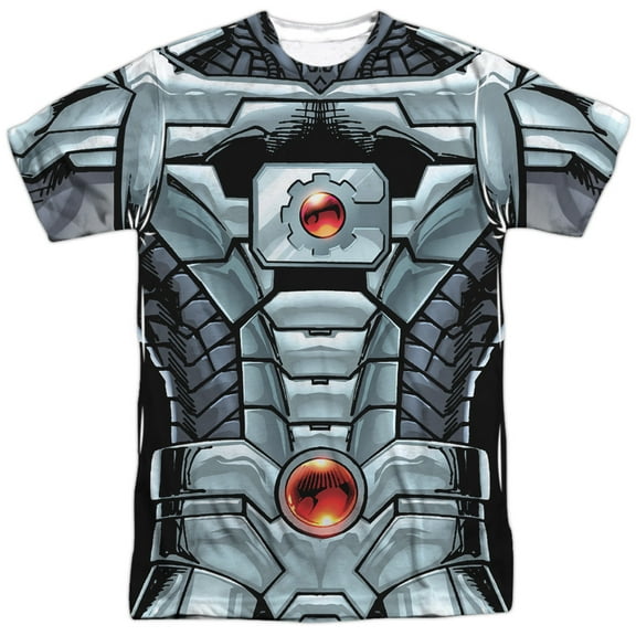 Justice League Of America Men's  Cyborg  Sublimation T-shirt White