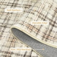 thumbnail image 2 of Memoryfield 2' x 6' Washable Plaid Runner Rug, Modern Non-Slip, Stain-Resistant Floor Carpet for Bedroom, Entryway, Kitchen, Dining Room & Dorm, Beige, 2 of 6