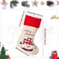 thumbnail image 2 of 6 piezas de conjunto de decoración de calcetines navideños grandes calcetines navideños bordados clásicos de Santa Snowman renos, calcetines colgantes de Navidad para la familia Afortunado Sencillez, 2 of 5