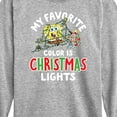 thumbnail image 3 of SpongeBob SquarePants - My Favorite Color Is Christmas Lights - Toddler And Youth Long Sleeve Graphic T-Shirt, 3 of 6